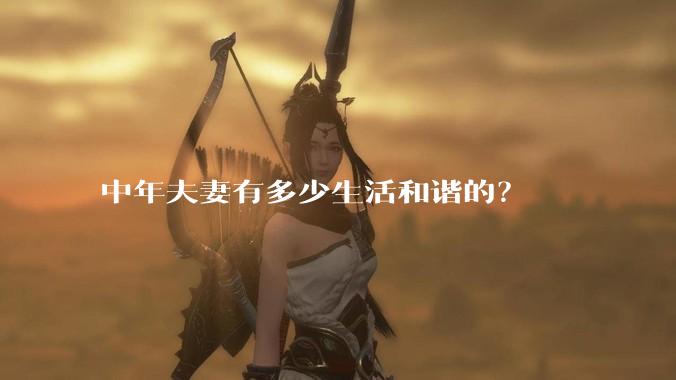 中年夫妻有多少生活和谐的?